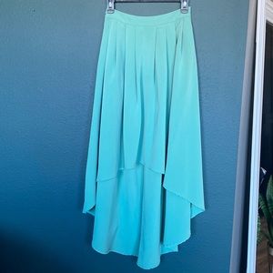 Forever 21 Teal Asymmetrical Skirt